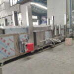 Gas mesh belt chips frying machine