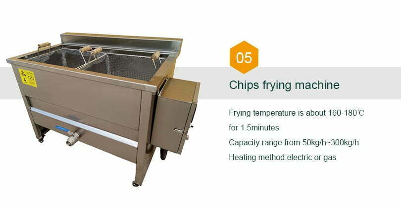 Batch chips frying machine