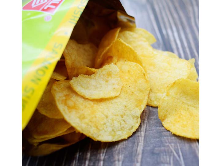 Sliced potato chips