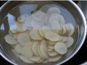 Potato chips blanching