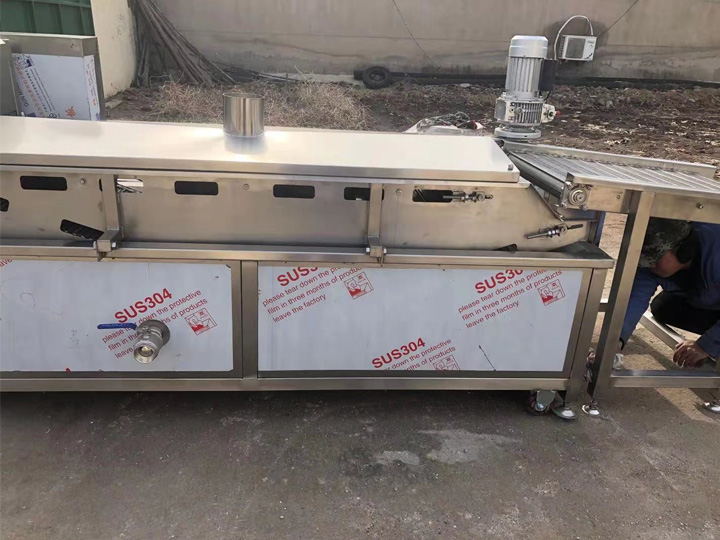Mesh belt potato chips fryer