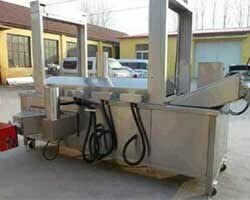 Mesin blansing potongan kentang pemanas gas