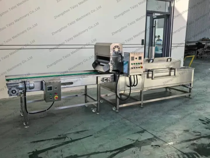 automatic fryer machine and conveyor