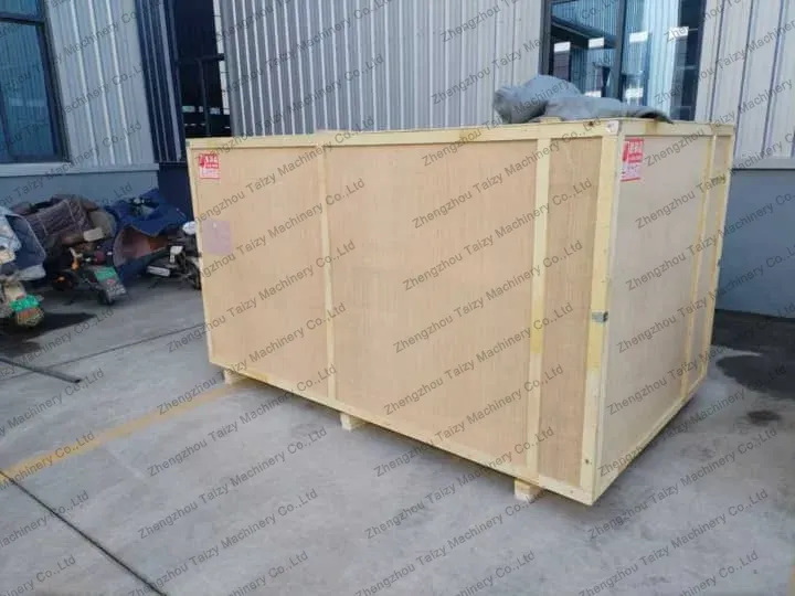 Frying machine packaging