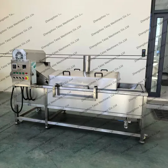 continuous potato chips frying machine